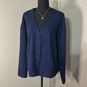 NWOT BREA CANYON  Button-down Cardigan -‎ in navy